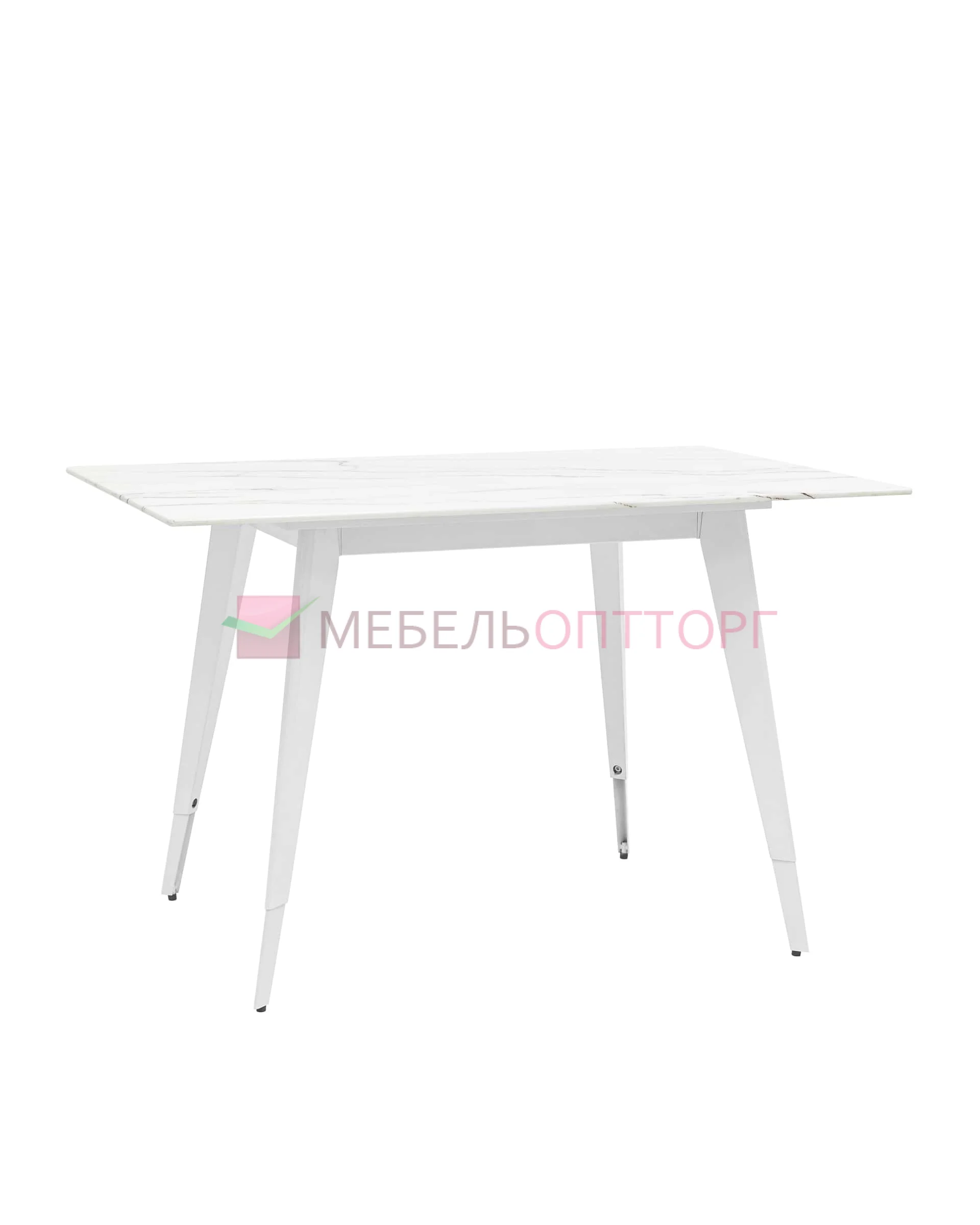 стол обеденный дрезден белый стекло белое mebwill 101308